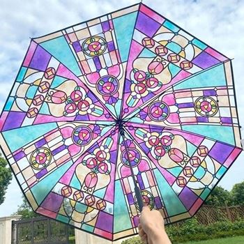 Obrázek Deštník se vzorem - vitráž