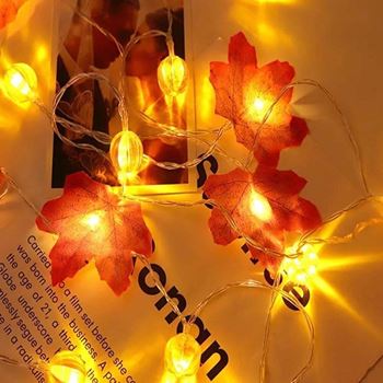 Obrázek z LED světelný řetěz - podzimní listí  