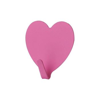 Obrázek Nástěnný háček ve tvaru srdce - růžová