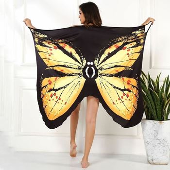 Obrázek z Plážové šaty - motýlí křídla XS-M - žluté 