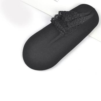 Obrázek z Teplé krajkové ponožky - černé 