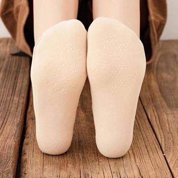 Obrázek z Teplé krajkové ponožky - krémové 