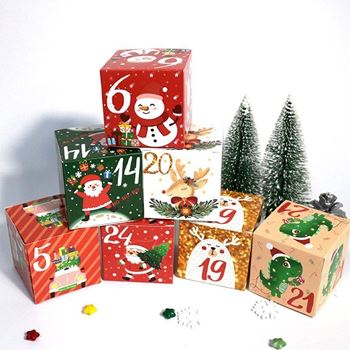 Obrázek Adventní kalendář - plnitelné krabičky 24 ks