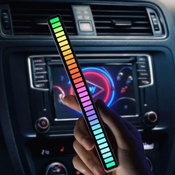 Obrázek z LED světelný panel reagující na zvuk - černý 