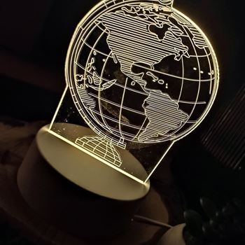 Obrázek z Dekorativní 3D lampa - glóbus   