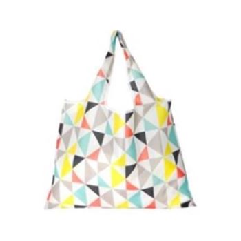 Obrázek z Velká skládací nákupní taška - trojúhelníky 