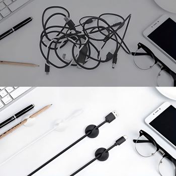Obrázek z Nalepovací držák na kabel 5 ks - bílý 
