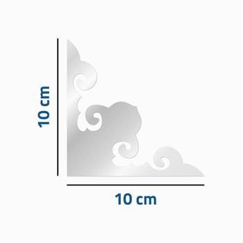 Obrázek z 4 ks Zrcadlové nálepky - ornamenty 