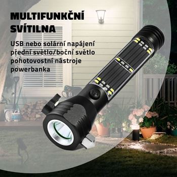 Obrázek z Solární LED svítilna s powerbankou 8v1 