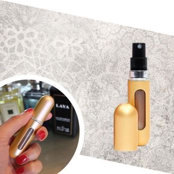 Obrázek z Plnitelný rozprašovač na parfém - zlatý 
