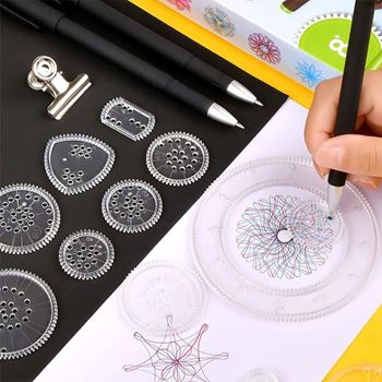 Obrázek Sada kreslicích šablon - spirograf