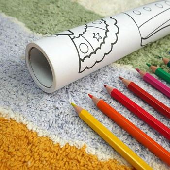 Obrázek z Lepitelné omalovánky v roli 3 m + pastelky - princezny 