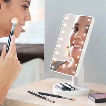 Obrázek z Kosmetické zvětšovací zrcátko 22 LED diod 
