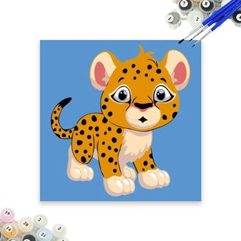 Obrázek z Malování podle čísel pro děti - leopard 