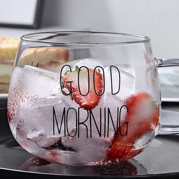 Obrázek z Skleněný hrnek Good morning 
