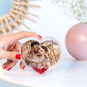 Obrázek z Fotorámeček/sněžítko ve tvaru srdce 