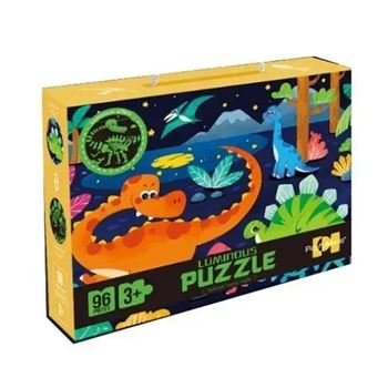 Obrázek Dětské puzzle svítící ve tmě 96 dílků - dinosauři