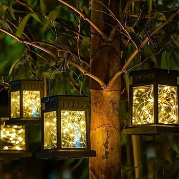 Obrázek z Závěsná LED solární lucerna 