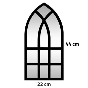 Obrázek z Nástěnné nalepovací zrcadlo ve tvaru okna 44x22 cm 