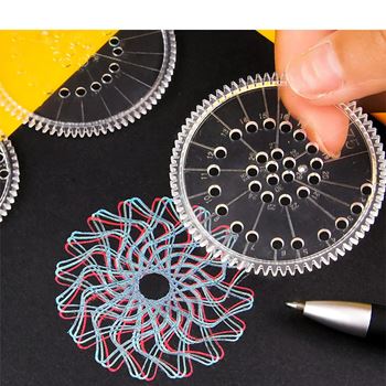 Obrázek z Sada kreslicích šablon - spirograf 