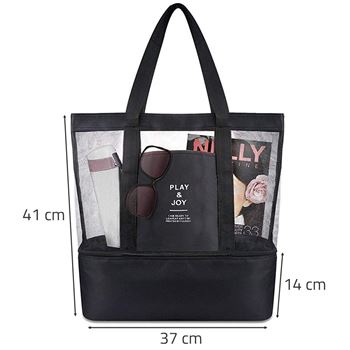 Obrázek z Plážová taška s termo přihrádkou - černá 