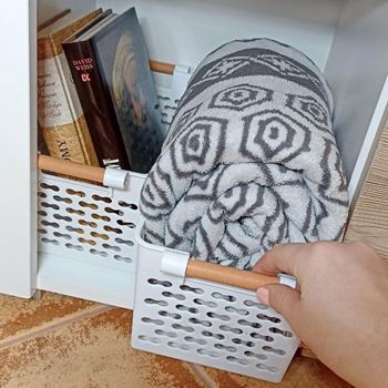 Obrázek z Úložný box s úchytkami - bílý 