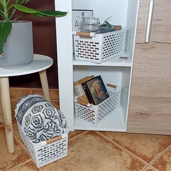 Obrázek z Úložný box s úchytkami - bílý 