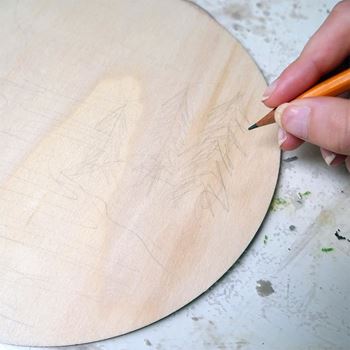 Obrázek z Dřevěné kolečko na malování 20 cm 