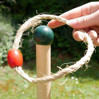 Obrázek z Dřevěná hra házení kroužků 