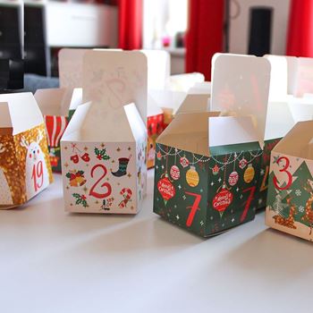 Obrázek z Adventní kalendář - plnitelné krabičky 24 ks 