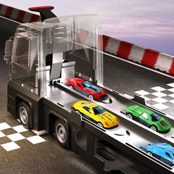 Obrázek z Rozkládací kamion - autodráha s autíčky 