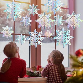 Obrázek z Závěsná dekorace sněhové vločky 6 ks 