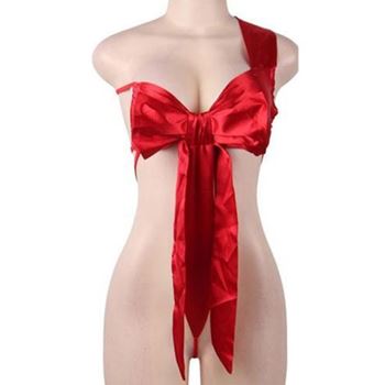 Obrázek Sexy spodní prádlo - červená dárková mašle