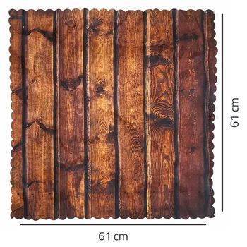 Obrázek Dekorativní ubrus s dekorem dřeva 61 x 61 cm