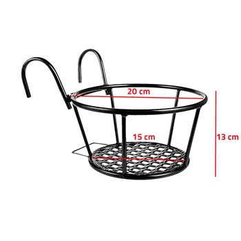 Obrázek z Kovový držák na květináč - průměr 20 cm 