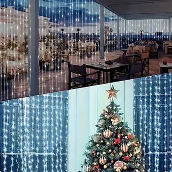 Obrázek z Solární světelný závěs  - studená bílá 