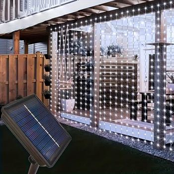 Obrázek Solární světelný závěs  - studená bílá