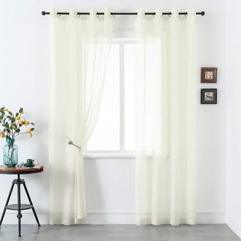 Obrázek Voálová záclona 130 x 230 cm - krémová