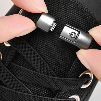 Obrázek z Zacvakávací tkaničky bez zavazování - černé 