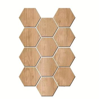 Obrázek Tapeta hexagon 10 ks - světlé dřevo
