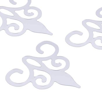 Obrázek z Zrcadlové samolepky ornamenty 10 ks - stříbrné 