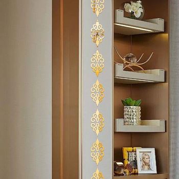 Obrázek Zrcadlové samolepky ornamenty 10 ks - zlaté