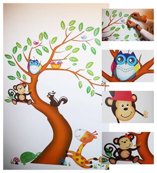 Obrázek Dětské samolepky na zeď - zvířátka