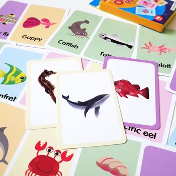 Obrázek z Sada 36 výukových kartiček v angličtině - mořská zvířátka 