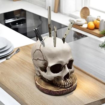 Obrázek Držák na nože lebka