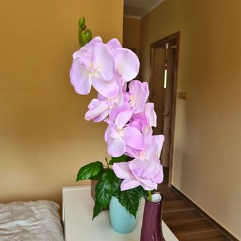 Obrázek z Umělé květiny orchidej - světle fialová 