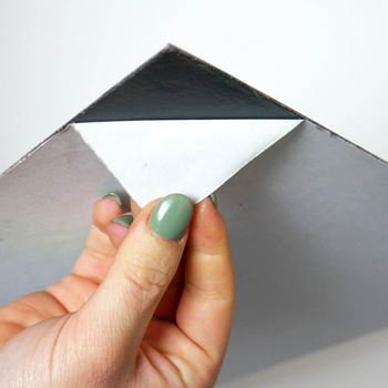 Obrázek z PVC samolepicí podlahové čtverce 30x30 cm - bílý mramor 