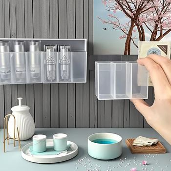 Obrázek z Nalepovací organizér se 3 přihrádkami - průhledný 