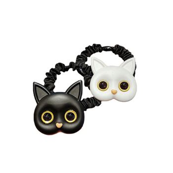 Obrázek z Gumička do vlasů s kočičkou - černá 