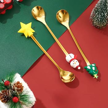 Obrázek z Sada vánočních lžiček v dárkové krabiččce 4 ks 